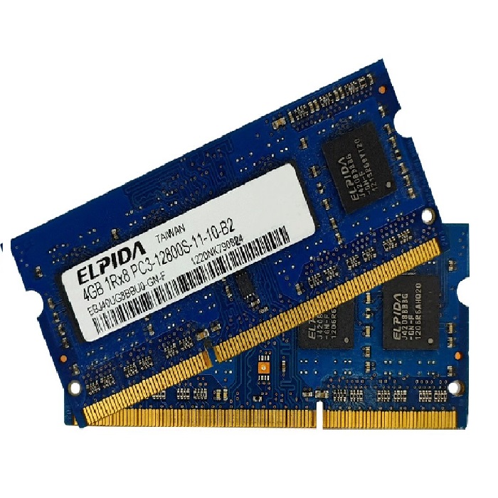 رم  لپ تاپ الپیدا کارکرده DDR3 مدل  ELPIDA 4GB PC3L  1600Mhz